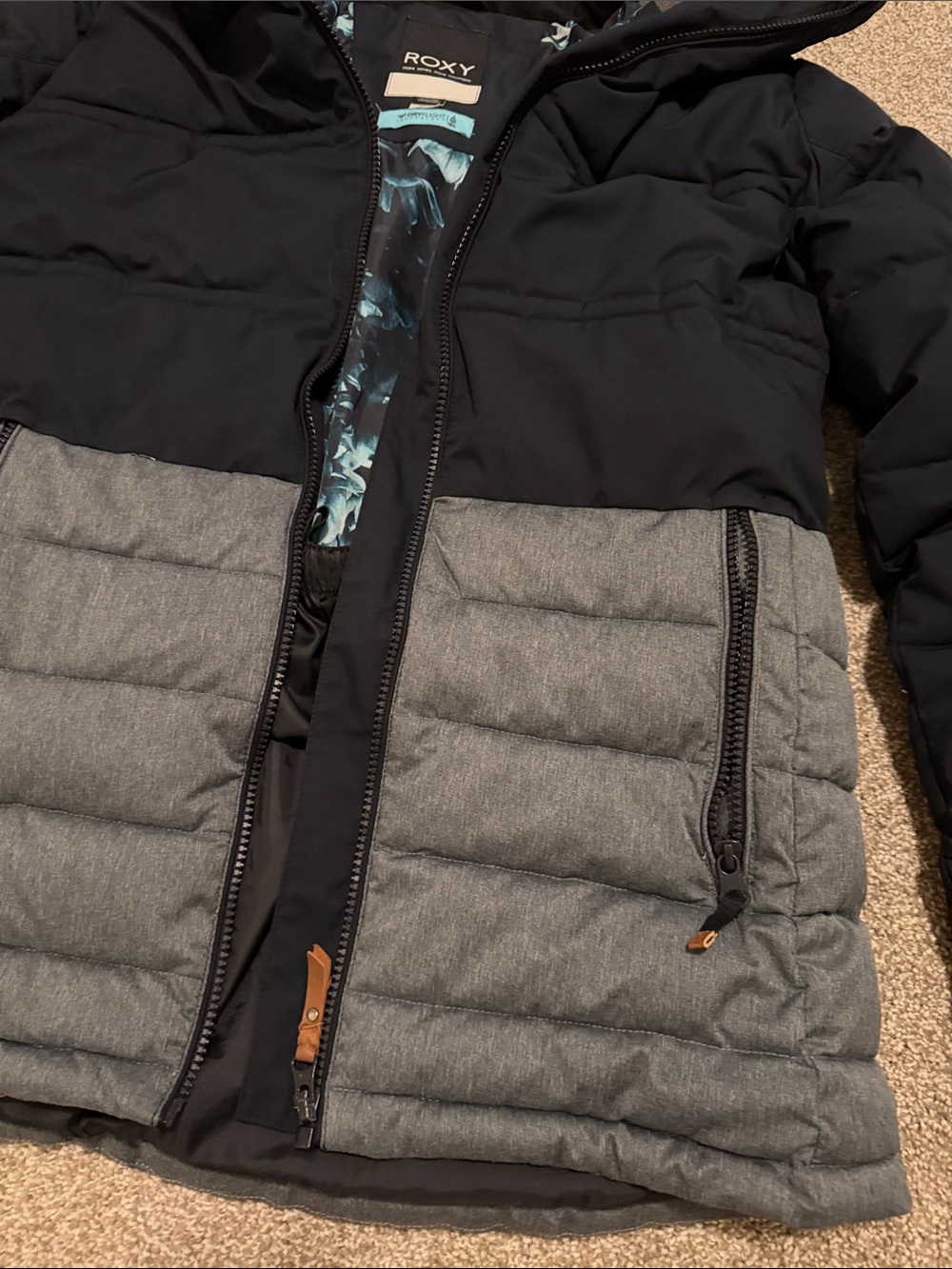 ROXY QUINN JACKET / Women’s Black and Gray - Picture 3 of 9
